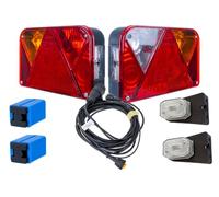 UNITRAILER DOBPLAST Kit déclairage feux arrière DPT35 gauche droit 6 fonctions gabarit Flexipoint I faisceau Mantes 4,5m 12V prise 13 broches baïonnettes 5 broches set robuste pour remorque