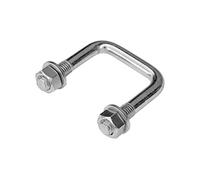 UNITRAILER Étrier en U M12 65x52 mm acier zingué avec 2 écrous et rondelles - fixation pour remorque, essieux, roues de secours et supports divers