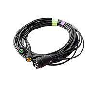 UNITRAILER Faisceau Électrique Remorque 4,5 m - Prise 7 Broches + 2 Connecteurs 5 Broches - Câble Étanche pour Feux Arrière et Feux de Gabarit - Compatible 12V/24V