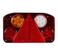 UNITRAILER Feu Arrière LED Horpol LZD 845 - Modèle Gauche Multifonction avec Réflecteur Triangulaire, 24 LED, 6 Fonctions, 238×138×54,5 mm, Homologation E9