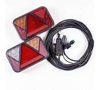 UNITRAILER FRISTOM Kit déclairage FT-270 LED avec faisceau Mantes 5m prise 7 broches 12V connecteurs baïonnette feux arrière gauche et droit set complet pour remorque plateau utilitaire