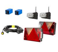 UNITRAILER Kit d’Éclairage Remorque - ASPÖCK Feux Arrière et Feux de Gabarit + MANTES Faisceau 5,2 m 7 Broches avec Connecteurs Rapides