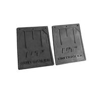 UNITRAILER Kit de Deux bavettes Anti-Boue 187 x 205 mm en Caoutchouc Robuste pour remorque et Utilitaire avec orifices de Fixation comme Protection Contre Les éclaboussures
