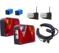 UNITRAILER Kit d'éclairage : feux arrière DOBPLAST DPT35 + feux de gabarit ASPÖCK FLEXIPOINT I + faisceau MANTES 4,5 m 7 broches
