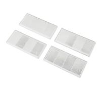 UNITRAILER Lot de 4 catadioptres adhésifs Blancs 90x40mm réflecteurs Avant de signalisation sécurité routière et Usage Quotidien pour remorque Porte Voiture Utilitaire