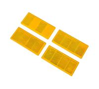 UNITRAILER Lot de 4 catadioptres adhésifs Orange 90x40mm réflecteurs latéraux de signalisation Visible Jour et Nuit Remplacement de sécurité pour remorque et Porte Voiture