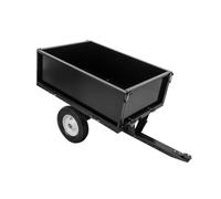 UNITRAILER Remorque de Jardin Basculante 225 kg pour Tracteur et Quad | Châssis en acier robuste, ridelles amovibles et roues tout-terrain. Idéal pour transporter du bois, de la terre et du foin.