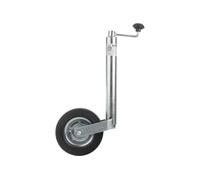 UNITRAILER Roue Jockey Remorque 48 mm - Acier Robuste Renforcé - Charge Statique 150 kg - Diamètre 200x50 mm - Idéale pour Stabilisation et Manœuvre Facile