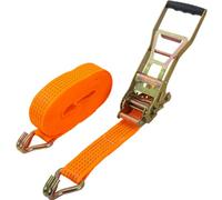 UNITRAILER Sangle d’arrimage Ergo 10m x 50mm avec tendeur et Crochets - Résistance 5T (5000 daN) - STF 500 daN - SHF 50 daN - pour remorque, Camion et Voiture