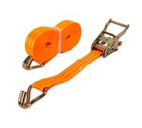 UNITRAILER Sangle d'arrimage à cliquet 10m x 35mm avec tendeur et Crochets - Résistance 2T (2000 daN) - Idéale pour remorque, Camion et Voiture