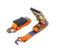 UNITRAILER Sangle pour dépanneuse 3 Points avec tendeur à cliquet 3m 50mm 4t Orange Sangle de Roue avec Blocs stabilisateurs en Caoutchouc pour Fixation sécurisée de véhicules sur Plateau