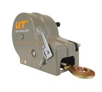 UNITRAILER Treuil Manuel à Manivelle 1150 kg avec Câble Acier 10 m - pour Remorques Bateaux, Quads, Voitures - Transmission 5.1:1/12.2:1 - Acier Galvanisé