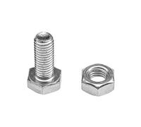 UNITRAILER Vis pour Roue Jockey M10 x 25 mm avec Écrou - Boulon de Fixation Classe 8.8 pour Collier de Serrage sur Timon de Remorque