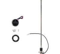 UnitšŠ D'Envoi De Carburant Et Kit De Jauge Bateau UnitšŠ D'Envoi De Carburant Marine 23,62" MšŠtal Ton Argent Noir 1 Ensemble 0-190 Ohm