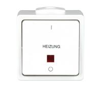 Unittec 45282L Interrupteur à Bouton de Chauffage en saillie Aquarius FR Blanc Polaire