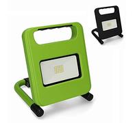 Unittec Projecteur de travail LED avec batterie 700 lm 10 W Pliable Portable Powerbank, rechargeable par Micro USB, Powerbank, IP 44 vert