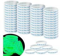 Unittype Lot de 200 bracelets en silicone VBS 2026 sur le thème de l'illumination phosphorescente Jésus est la lumière du monde - Cadeaux chrétiens en vrac pour salle de classe VBS école