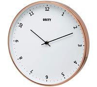 Unity Horloge Murale, Plymouth Or Rose, Moderne, Cadran Blanc, 30 cm