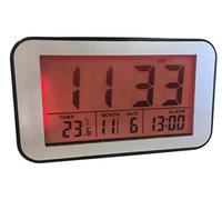 Unity Réveil LCD Noir Mat 12 x 7 x 5 cm, Black