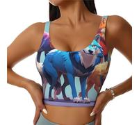 Unity Wolf Pack Gilet de yoga pour femme Coupe ajustée Idéal pour Pilates, cardio, course à pied, noir, XX-Large