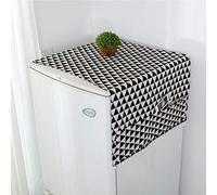 Uniuooi Housse de réfrigérateur en tissu pour machine à laver 30 * 90cm Design triangles - Noir
