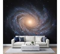 Univers Astronomie Peinture À L'Acrylique Papier Peint Photo Mural Plusieurs Mesures, Espace Lointain Galaxie Papier Peint Panoramique pour Salon Chambre D'enfant 400 x 280 cm Décoration Intérieure