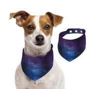 Univers avec étoiles et galaxie imprimé interstellaire pour animal domestique en coton double face écharpe douce élégante vêtements d'hiver pour chiens chats animaux de compagnie accessoire