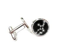 Univers Chaotique, Projection Holographique, Cadeau Littéraire, Vierge, Douze Signes Du Zodiaque, Boucle De Manchette Porte-Bonheur Personnalisée, Accessoire De Chemise, Cadeau Pour Comptable, Patro