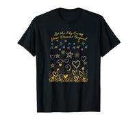 Univers Ciel Coeur étoile Fleur Infini T-Shirt