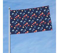 Univers ciel étoilé imprimé espace jardin fête décoration extérieure drapeau bannière pour intérieur balcon mur cour porche