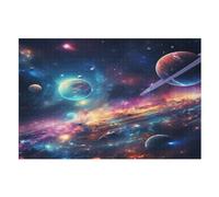 Univers coloré Puzzles Adulte - Puzzle en Bois 1000 Pièces - Challenge - Adultes Et Enfants Dès 12 Ans （75×50cm）