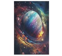 Univers coloré Puzzles Adultes 1000 Pièces en Bois, Jouet De Puzzle De Défi De Cerveau pour des Enfants, D’Intelligence （78×53cm）