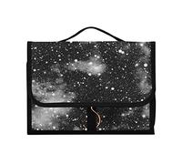 Univers de couleur noire et blanche, nébuleuse, ciel étoilé, arc-en-ciel, galaxie, 1 trousse de toilette à suspendre, organiseur de maquillage, étui de rangement portable avec crochet