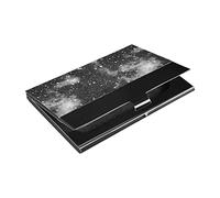 Univers de couleur noire et blanche, nébuleuse, ciel étoilé, arc-en-ciel, galaxie, cuir synthétique, porte-cartes de visite, porte-cartes de visite, porte-cartes de crédit, portefeuille fin unisexe