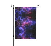 Univers de jardin, galaxie, étoiles, drapeaux imprimés de l'espace 30,5 x 45,7 cm double face, décoration saisonnière pour la maison, l'extérieur, les vacances, toutes les saisons