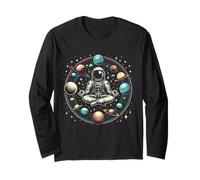 Univers de l'astronaute de Yoga Zen Méditant de Lotus Manche Longue