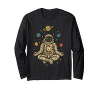Univers de l'astronaute de Yoga Zen Méditant de Lotus Manche Longue