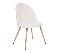 univers decor - Chaise Bouclette Slano Pieds métal Imitation hêtre Atmosphera