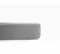 univers decor - Drap Housse Percale Pur Coton peigné Longues Fibres 80 Fils/cm² avec Bonnet de 35 cm Vent du sud (Acier, Drap Housse 140 x 190 cm Bonnet de 35 cm)