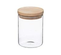 univers decor - Lot de 2 bocaux de conservation en verre et bois couvercle hermétique Atmosphera (2 bocaux de conservation couvercle hermétique, 0.6 Litre : 9.7 x 14 cm)