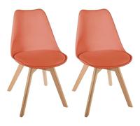 univers decor - Lot De 2 chaises Baya Style scandinave Terracotta Atmosphera