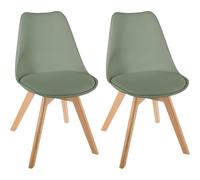 univers decor - Lot De 2 chaises Style scandinave Baya Atmosphera (2, Kaki, Large)