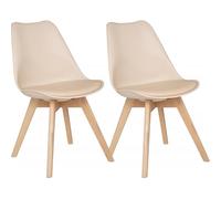 univers decor - Lot De 2 chaises Style scandinave Baya Atmosphera Beige
