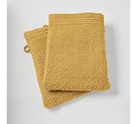 univers decor - Lot de 2 Gants de Toilette éponge Spa 15 x 21 cm / 400 GR/m² (Jaune Maîs, Lot de 2 Gants de Toilette Spa 15 x 21 cm)