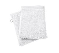 univers decor Lot de 2 Gants de Toilette éponge Spa 15 x 21 cm / 400 GR/m² (Neige, Lot de 2 Gants de Toilette Spa 15 x 21 cm)