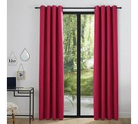 univers decor - Lot de 2 Rideaux occultant et obscurcissant 140 x 260 cm (Lot de 2 Rideaux occultant 140 x 260 cm, Rouge)