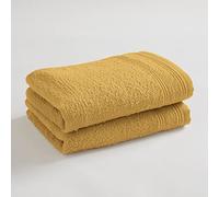 univers decor - Lot de 2 Serviettes invité éponge Spa 30 x 50 cm / 400 GR/m² (Jaune Maîs, Lot de 2 Serviettes invité Spa 30 x 50 cm)
