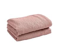 univers decor - Lot De 2 Serviettes invité éponge Spa 30 x 50 cm / 400 GR/m² (Vieux Rose)