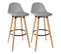 univers decor Lot de 2 tabourets Bar déco Style scandinave Maxon Atmosphera (2, Gris)