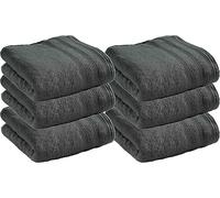 univers decor Lot de 6 Serviettes de Toilette éponge Spa 50 x 100 cm / 400 GR/m² (Ardoise)